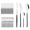 Axyaa Gold Stainless Steel Cutlery Set - 40Pcs Western Dinnerware Tableware Set