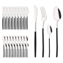 Axyaa Gold Stainless Steel Cutlery Set - 40Pcs Western Dinnerware Tableware Set