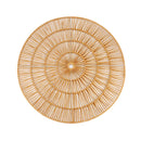 Axyaa Round Rattan Wall Hanging for Rustic Home Decor