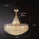 Axyaa Crystal Chandelier: Elegant Lighting Fixture for Living Room, Bedroom, Dining Room