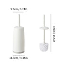 Axyaa Soft Bristle Toilet Brush with Splash Proof Handle and Base