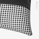 Axyaa Woven Black White Stitching Sofa Pillow Set for Living Room Bedroom Hotel Villa