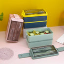 Axyaa Leakproof Lunch Box Set with Fork & Spoon - Microwave Safe Container