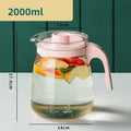 Axyaa Glass Kettle: High Temp Resistance Water Bottle, Transparent Teapot, Coffee Jug