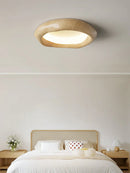 Axya Walnut Log Style Ceiling Lamp: Full Spectrum Minimalist Light