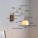 Axyaa Wood LED Wall Sconce Modern Rotatable 2 Arms Stair Light