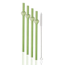 Axyaa Heart Glass Straws: Reusable, Eco-Friendly, 4-Pack with Cleaning Brush