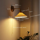 Axyaa Nordic LED Wall Sconce Ceramic Pull Chain Switch Light Fixture