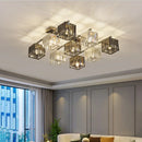 Axyaa Chrome Led Crystal Chandelier Lighting for Modern Living Room