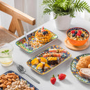 Axyaa 6/12-Piece Porcelain Rectangular Serving Plate Set for 6 People