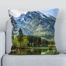 Axyaa Mountain Forest Lake Sofa Cushion Cover