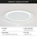 Axyaa Ultra-thin LED Ceiling Light: Remote Control Dimmable Circular Lamp for Living Room, Bedroom