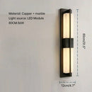 Axyaa Pure Copper Marble Wall Lamp for Bedroom, Staircase, and Outdoor Spaces