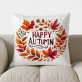 Axyaa Fall Lantern & Autumn Floral Pillow Cover