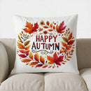 Axyaa Fall Lantern & Autumn Floral Pillow Cover