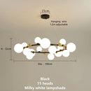 Axyaa Magic Beans Glass Ball LED Ceiling Chandelier – Modern Home Decor Lighting