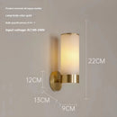 Axyaa Copper Marble Wall Lamp: Modern Stone Light for Living Room, Bedroom, Foyer