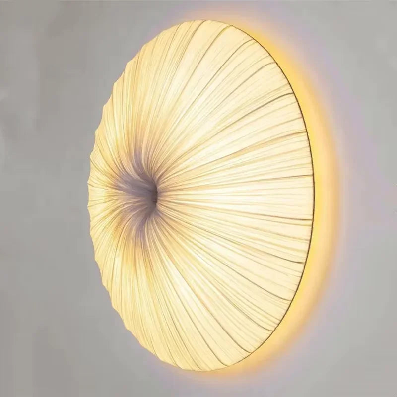 Axyaa White Fabric LED Ceiling Light for Living Room, Bedroom, Restaurant