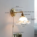 Axyaa Clear Shell Glass LED Wall Sconce Up Down Light France Europe Copper