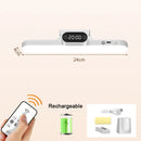Axyaa Magnetic Clock Lamp: LED USB Rechargeable, Stepless Dimming Cabinet Night Light