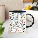 Axyaa Personalized Dad and Kids 3D Effect Mug Fist Bump Coffee Cup - Father's Day Gift