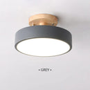 Axyaa Wooden Nordic Corridor Ceiling Light for Home, Round Macaron Design