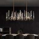 Axyaa Luxe Bar Dining Room Chandelier - High-End Crystal Light