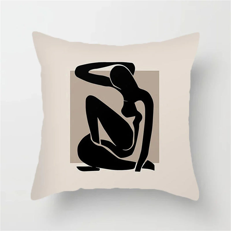 Axyaa Geometric Pattern Blue & White Cushion Cover for Home, Car, Sofa & Living Room