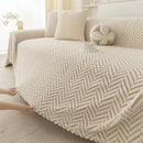 Axyaa Boho Jacquard Sofa Cover Thick Fleece Armchair Protector Vintage Style Blanket