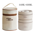 Axyaa Double-layer Insulated Stainless Steel Lunch Box with Storage Bag