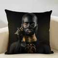 Axyaa African Lady Cushion Cover Pillow Case Sofa Decoration Linen Pillowcase