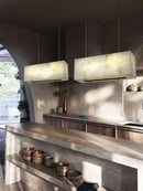 Marble Dining Room Kitchen Island Chandelier by Axyaa: Modern Luxury White Marble Design