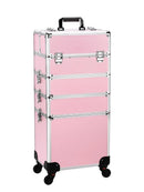 Axyaa Aluminum Compact Cosmetic Makeup Case On Wheels