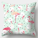 Axyaa Flamingo Sofa Pillow Cover 45cmX45cm Square Cushion Case Boho Style