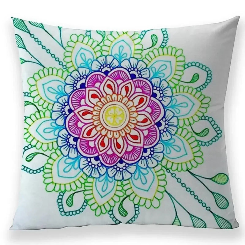 Axyaa Bohemian Mandala Pillow Case - 45*45 cm - Linen Pillowcases