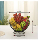 Iron Art Fruit Plate Basket for Living Room Table by Axyaa