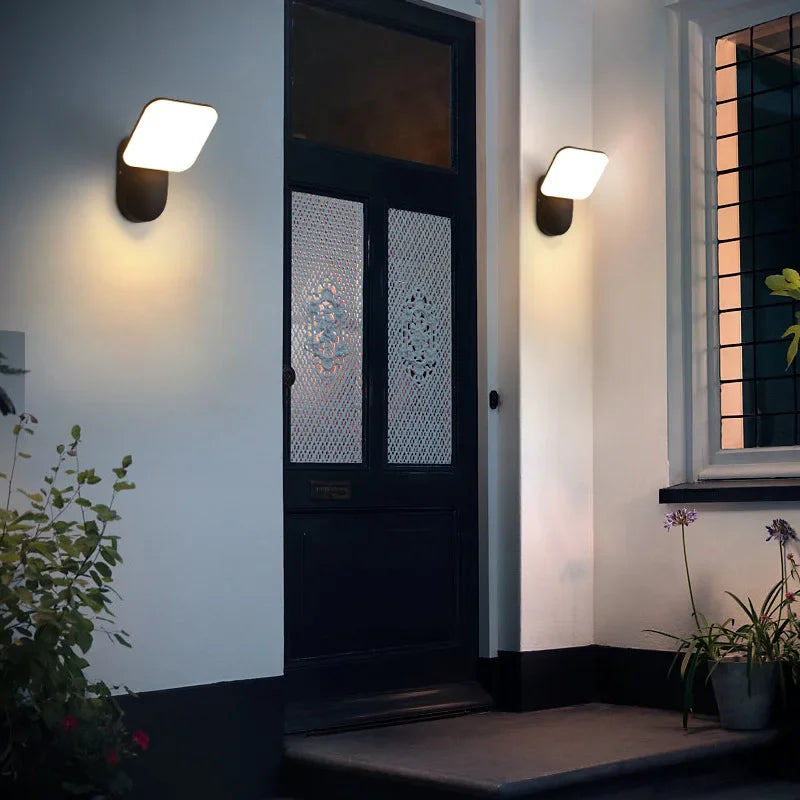 Axyaa Outdoor Sensor Wall Light: Modern, Waterproof Aluminum Design for Garden, Patio, Balcony