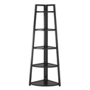 Axyaa Corner Wood Bookshelf Storage Shelves • Tribesigns Bookcase Elegant Rack