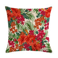 Axyaa Palm Leaf Green Seat Cover with Beautiful Flower Design for Sofa Decor