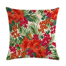 Axyaa Palm Leaf Green Seat Cover with Beautiful Flower Design for Sofa Decor
