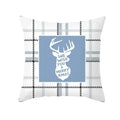 Axyaa Reindeer Print Cushion Cover: Nordic Modern Geometric Design for Home Sofa.