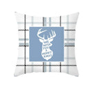 Axyaa Reindeer Print Cushion Cover: Nordic Modern Geometric Design for Home Sofa.
