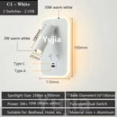 Axyaa LED Wall Sconce Lamp with Dual USB Ports & Adjustable Reading Lights