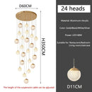 Axyaa Luxury LED Staircase Chandelier for Living Room and Bedroom