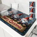 Axyaa Kitchen Draining Mat: Super Absorbent & Quick Dry for Christmas & Coffee.