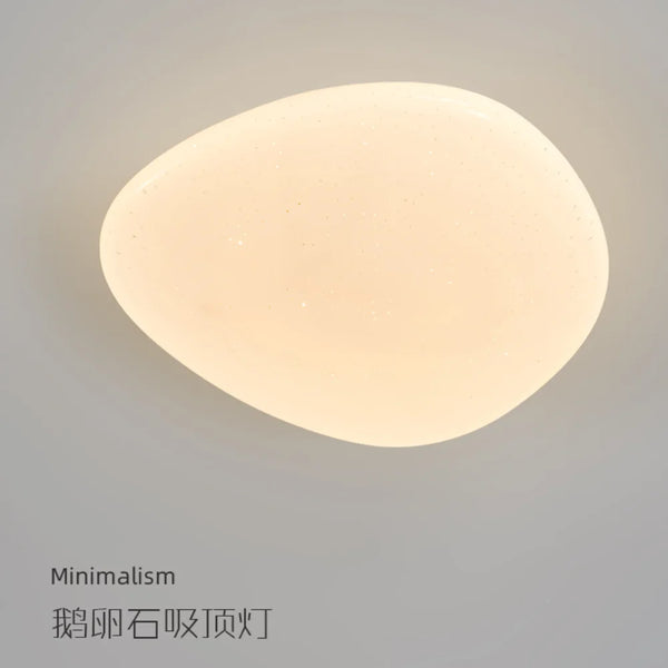 Axyaa White Acrylic Nordic Pebble Ceiling Light for Modern Minimalist Spaces