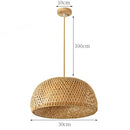 Axyaa Rattan Bamboo Pendant Light for Dinning Room Chandelier and Kitchen Lighting