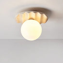 Axyaa Natural Stone LED Ceiling Light Fixture - Modern Indoor Living Room Lighting