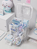 Acrylic Organizer with Drawers by Axyaa: Stylish Desktop Storage for Stationery