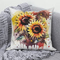 Sunflower Decorative Pillow Cover by Axyaa | Sofa, Car, Living Room Decoration